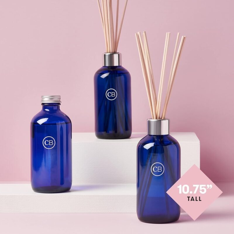 Capri Blue Volcano Reed Diffuser – 8 oz Luxury Home Fragrance (Cobalt Blue) - Image 3
