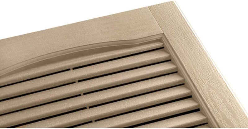 Polaris Homeside Open Louver Vinyl Shutters – 14.5″×51″, Black, 1 Pair - Image 2