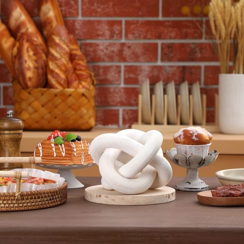 Yalikop 3‑Link Wooden Chain Knot Decor – 5.9″ Rustic Farmhouse Accent - Image 6