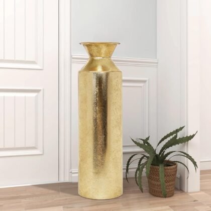 Gold Tall Metal Floor Vase – 21.65″ Decorative Branch Vase for Home & Spa