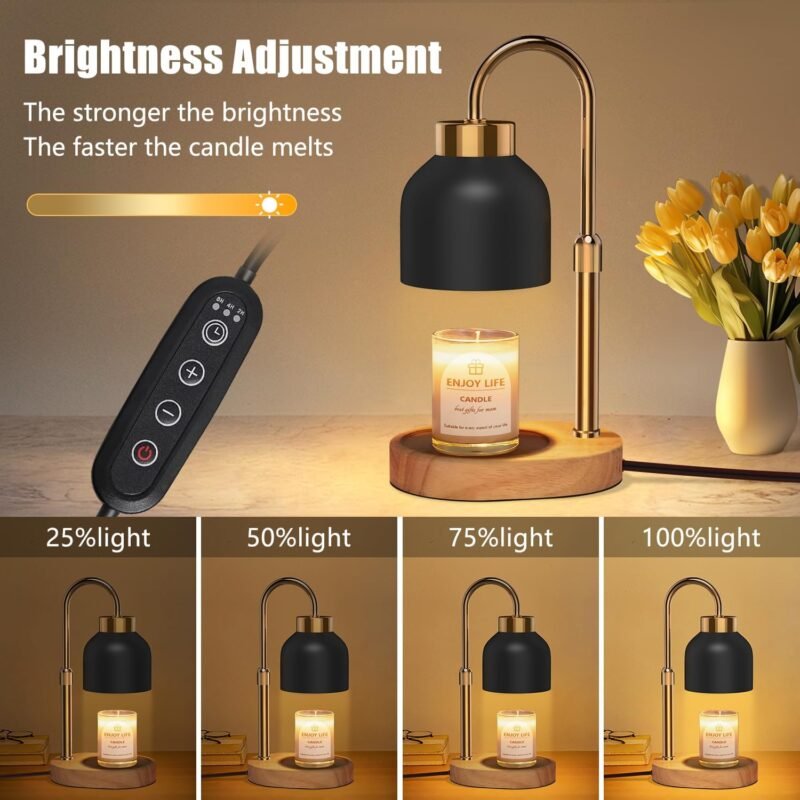 seenlast Adjustable Candle Warmer Lamp – Vintage-Style Table Wax & Jar Warmer - Image 2