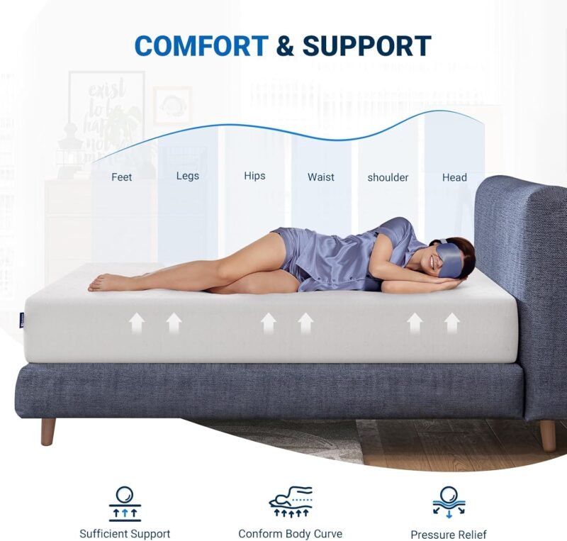 Avenco 10″ Queen Gel Memory Foam Mattress – Cooling, CertiPUR‑US Certified - Image 2