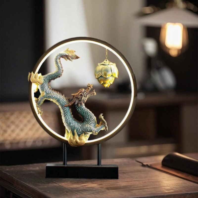 TXYXT Ceramic Dragon LED Backflow Incense Fountain – USB Powered, Adjustable Glow - Image 2
