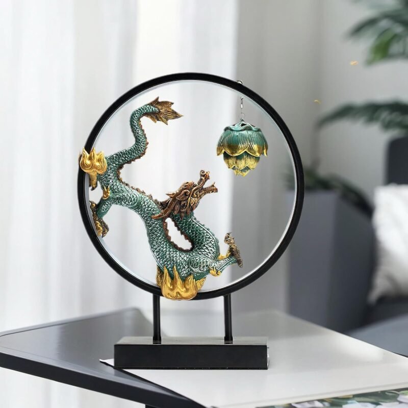 TXYXT Ceramic Dragon LED Backflow Incense Fountain – USB Powered, Adjustable Glow - Image 9
