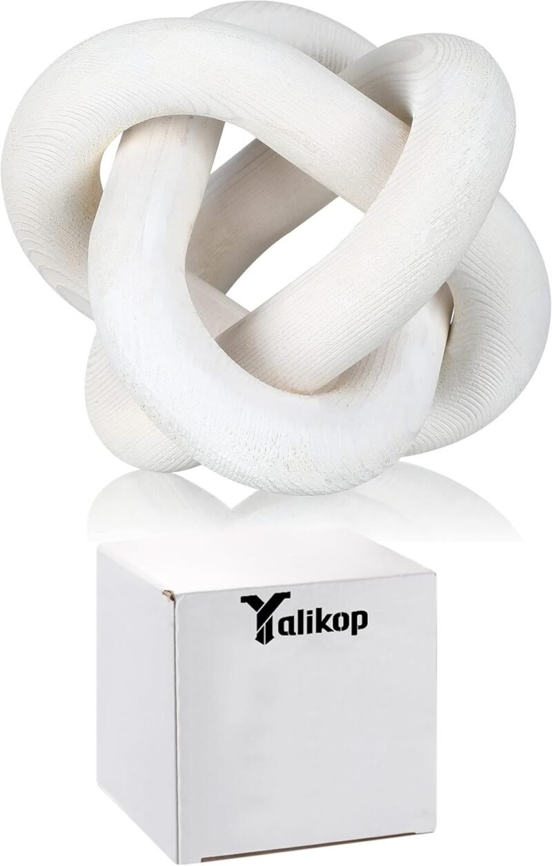 Yalikop 3‑Link Wooden Chain Knot Decor – 5.9″ Rustic Farmhouse Accent - Image 7