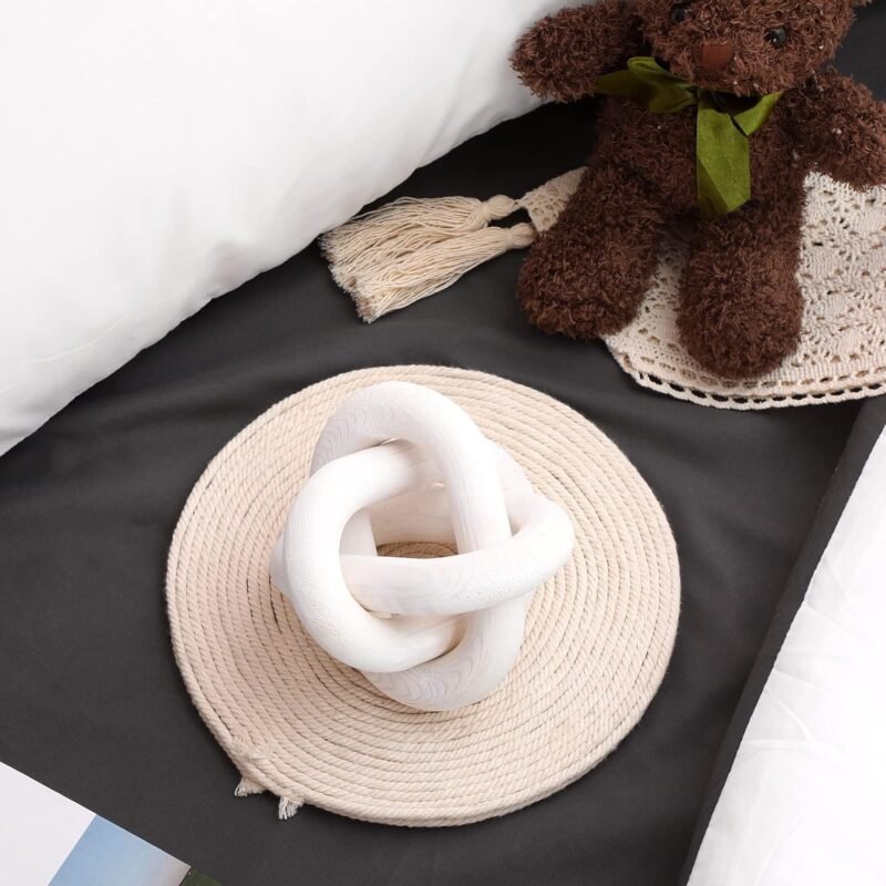 Yalikop 3‑Link Wooden Chain Knot Decor – 5.9″ Rustic Farmhouse Accent - Image 4