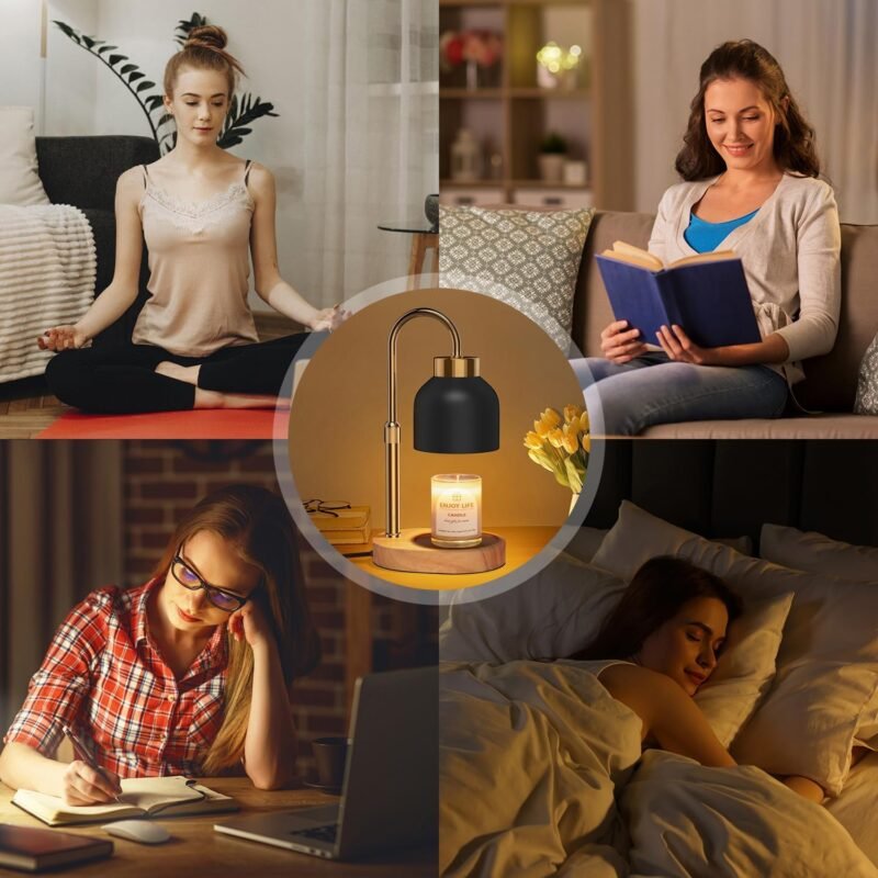 seenlast Adjustable Candle Warmer Lamp – Vintage-Style Table Wax & Jar Warmer - Image 6