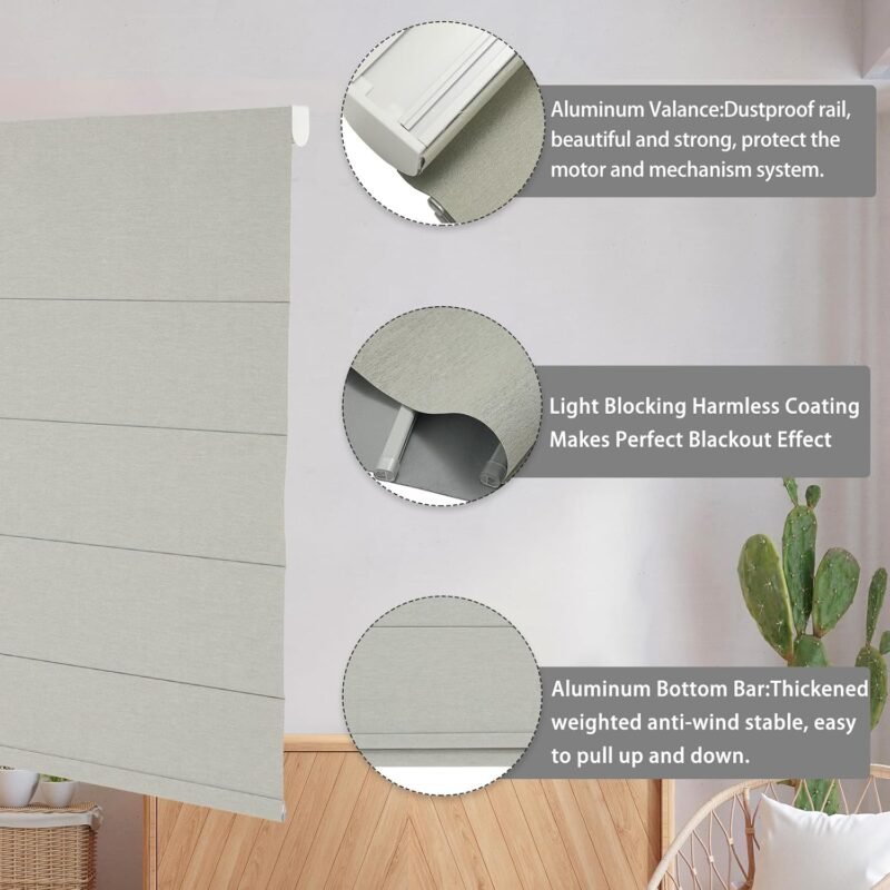 Changshade Cordless Blackout Roller Shade – 24″×72″ Thermal Insulated Window Blind - Image 3