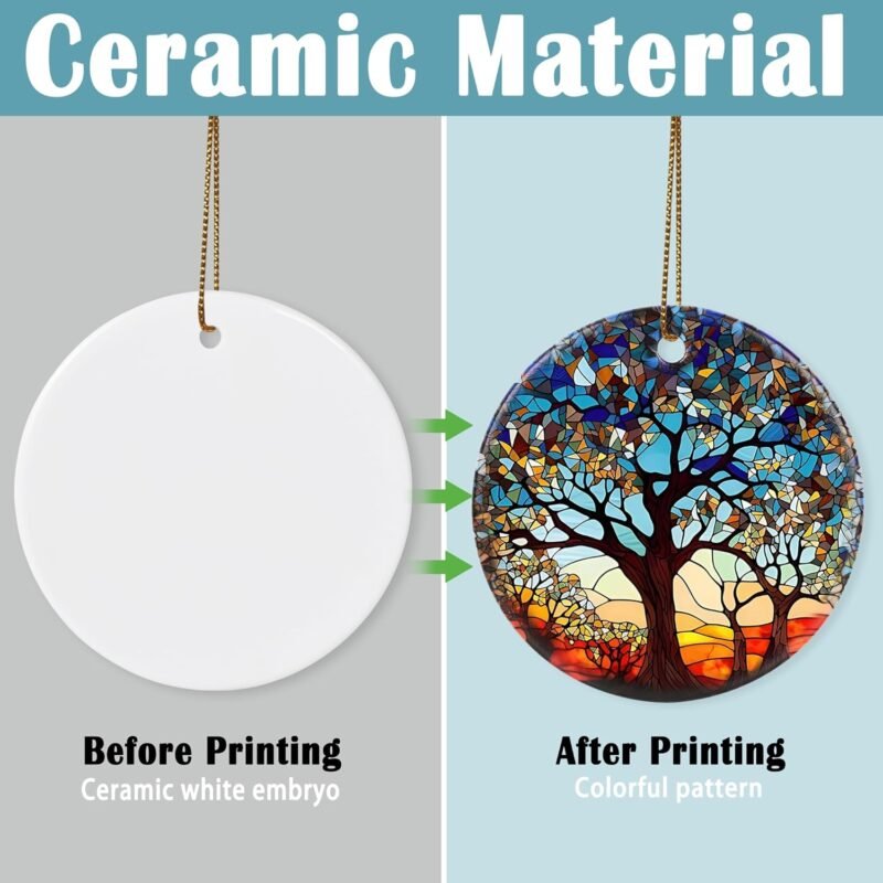 Touber Ceramic "Tree of Life" Christmas Ornament – 3.1″ Heirloom Keepsake - Image 3