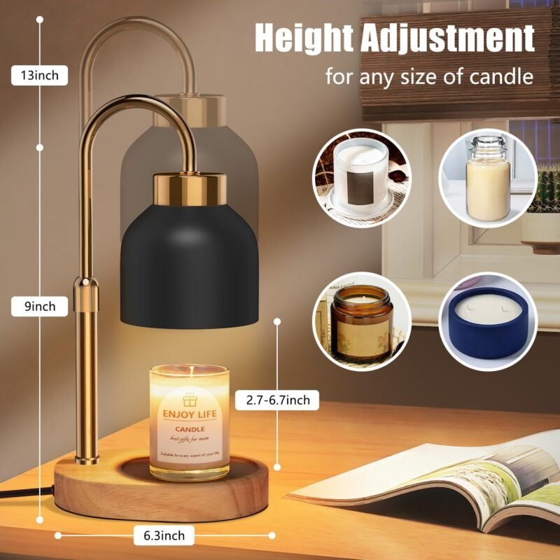 seenlast Adjustable Candle Warmer Lamp – Vintage-Style Table Wax & Jar Warmer - Image 3