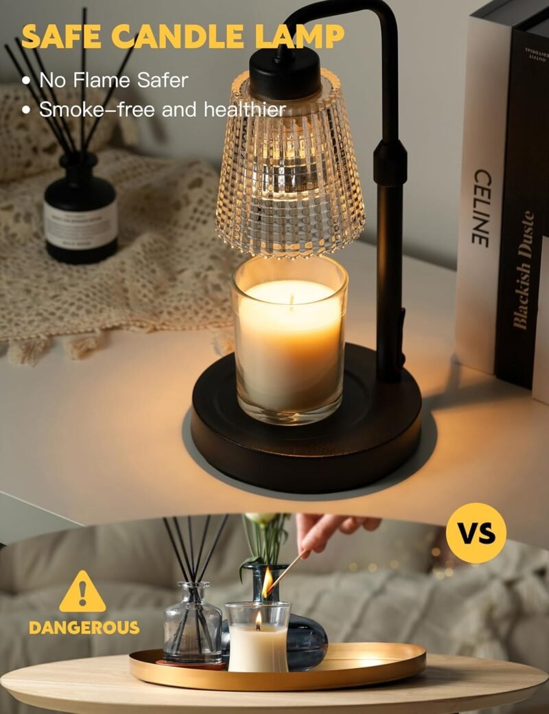 GODONLIF Dimmable Adjustable Candle Warmer Lamp – Timer & Height Control - Image 2