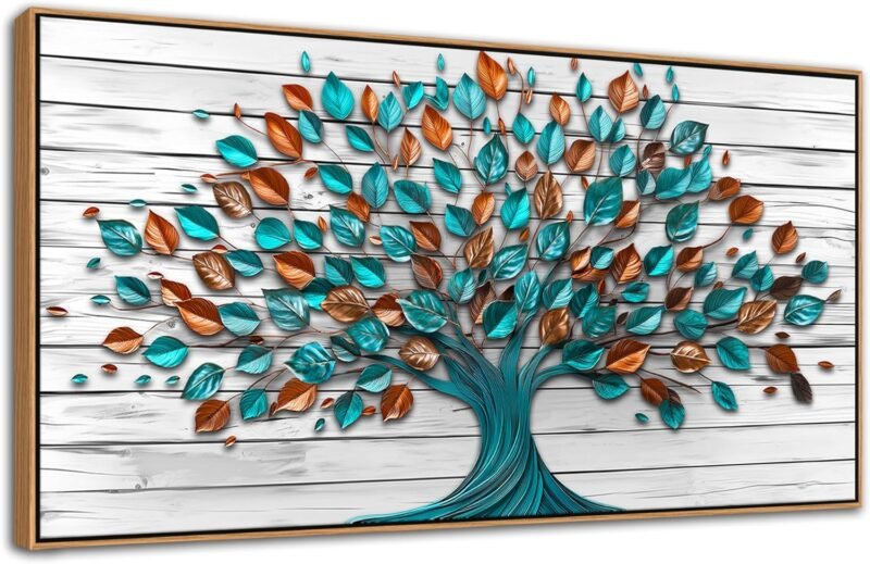 Mofutinpo Tree of Life Framed Canvas Artwork – 24″×48″, Pre-Hung - Image 7