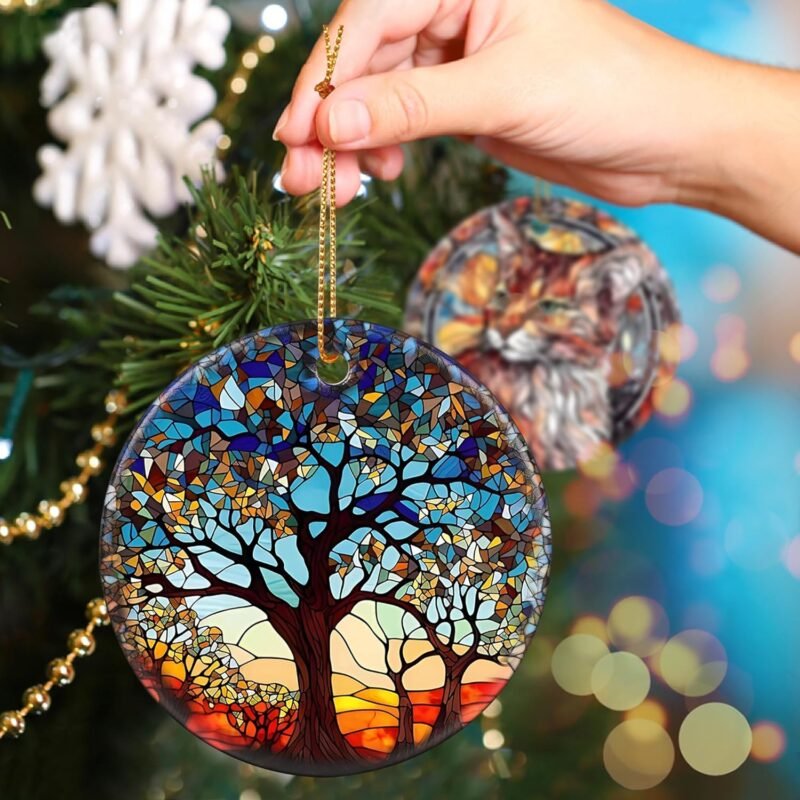 Touber Ceramic "Tree of Life" Christmas Ornament – 3.1″ Heirloom Keepsake - Image 4