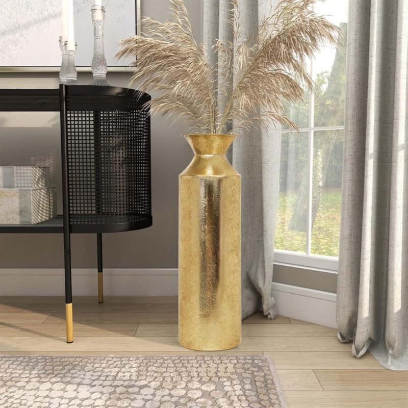 Gold Tall Metal Floor Vase – 21.65″ Decorative Branch Vase for Home & Spa - Image 6
