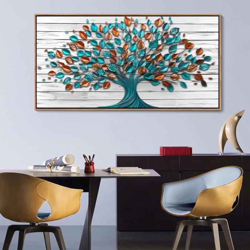 Mofutinpo Tree of Life Framed Canvas Artwork – 24″×48″, Pre-Hung - Image 2