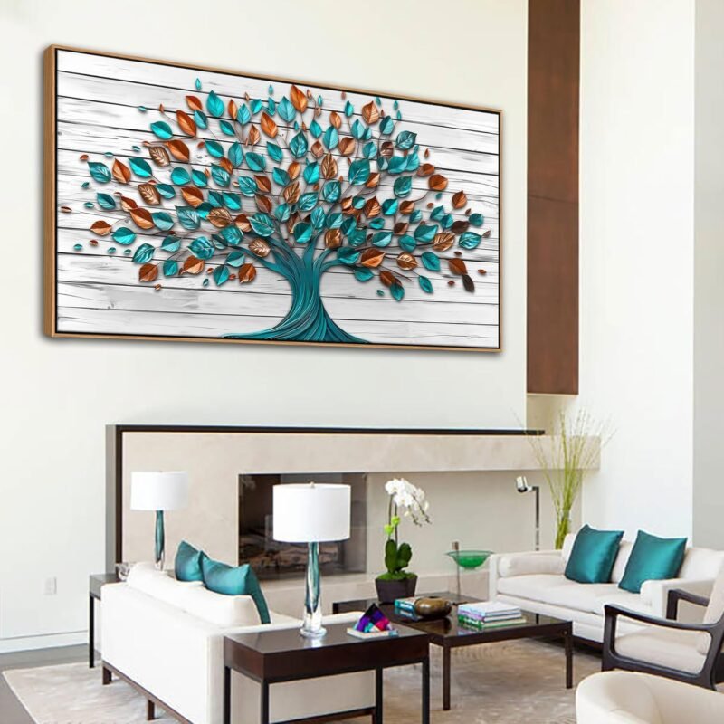 Mofutinpo Tree of Life Framed Canvas Artwork – 24″×48″, Pre-Hung - Image 3