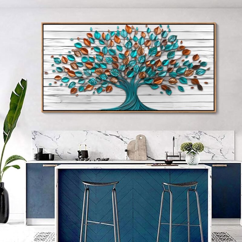 Mofutinpo Tree of Life Framed Canvas Artwork – 24″×48″, Pre-Hung - Image 4